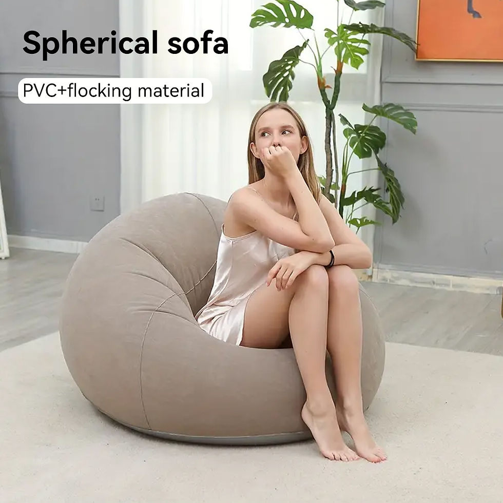 Thumbnail: Portable Inflatable Flocked Lazy Sofa Chair
