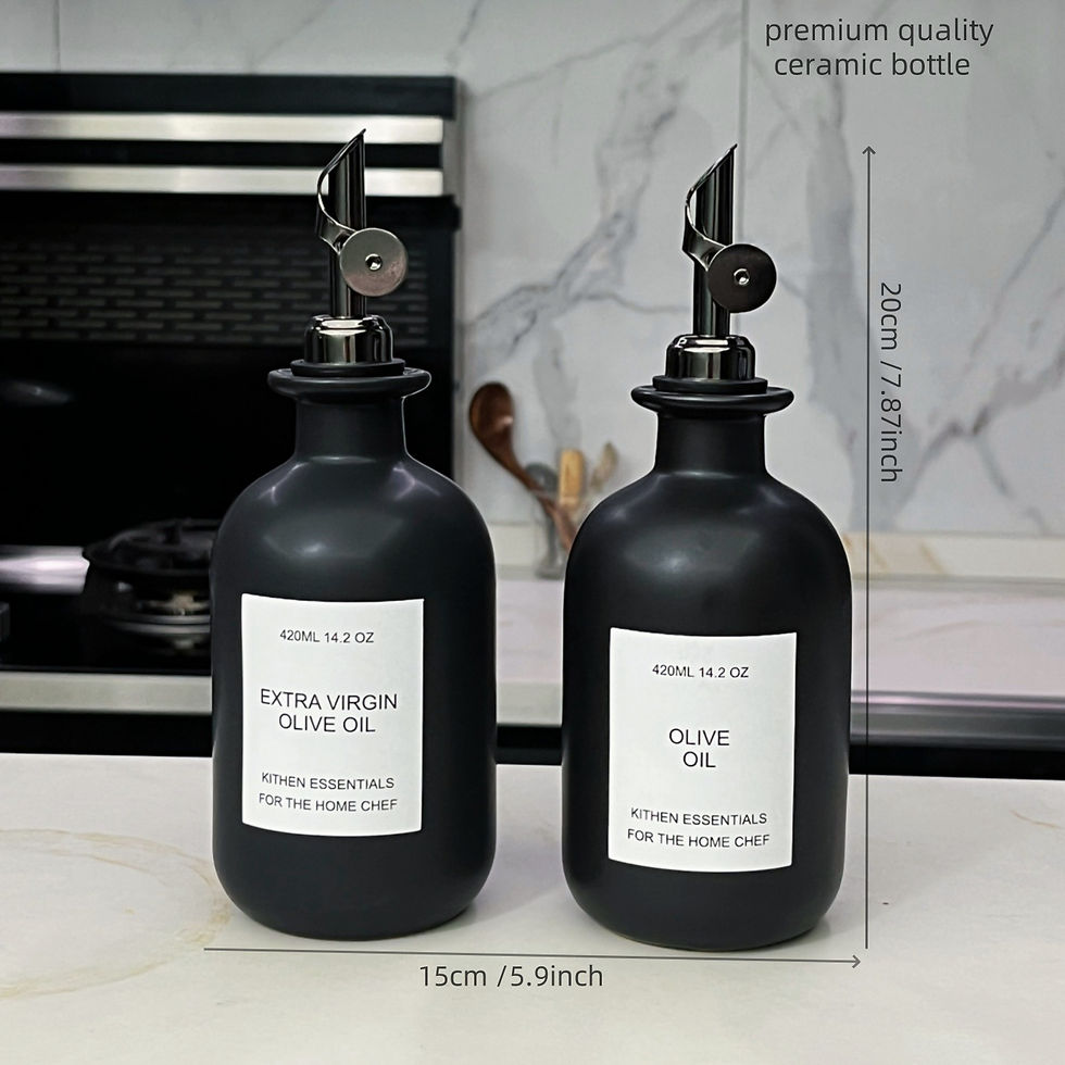 Thumbnail: Ceramic Automatic Opening Soy Sauce and Oil Dispenser Bottle