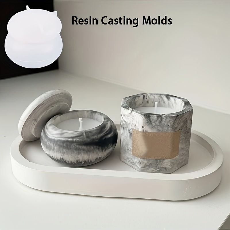 Thumbnail: Round Silicone Candle Mould with Lid for Concrete and Resin Casting
