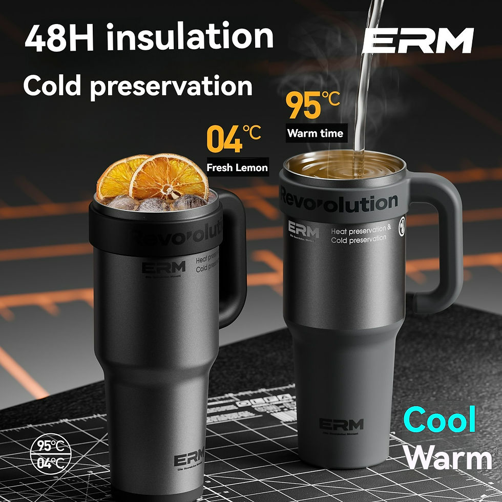 Thumbnail: 1200ml Extra Large Insulated Stainless Steel Tumbler with Ceramic Liner