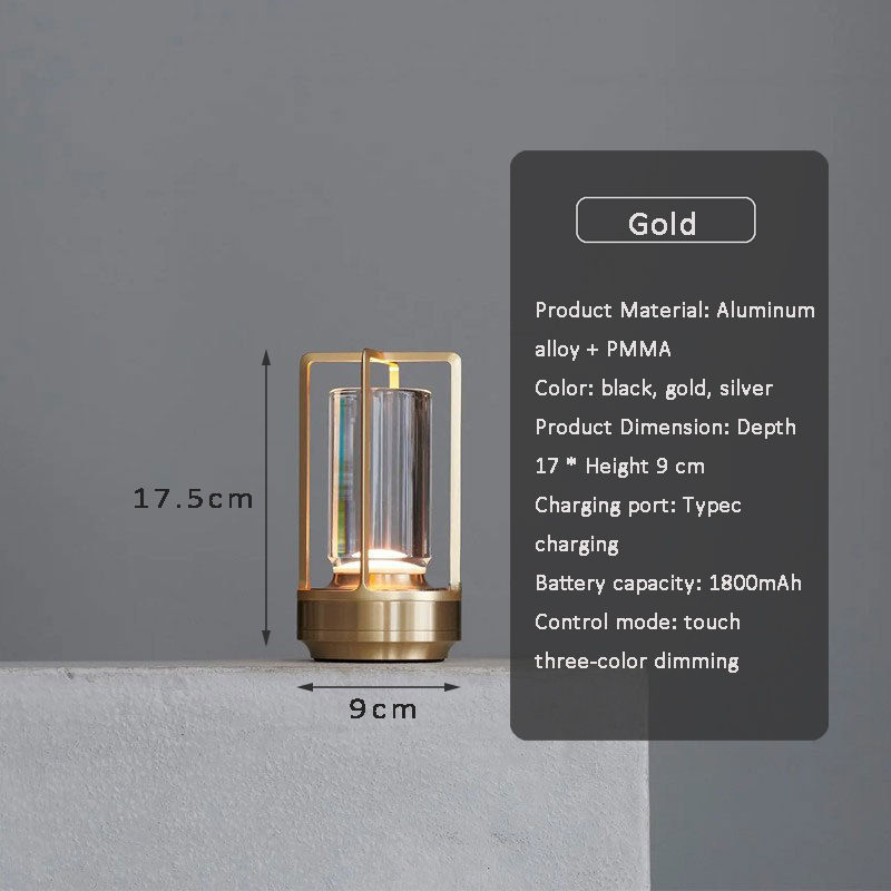 Thumbnail: Rechargeable Aluminium Alloy LED Touch Table Lamp