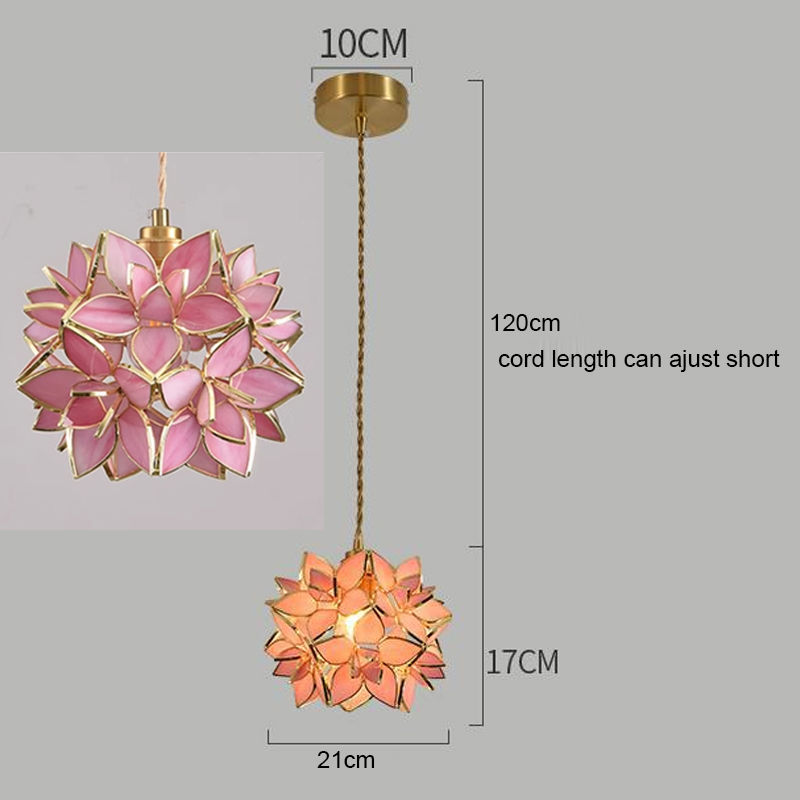 Thumbnail: Nordic Flower Copper Glass LED Pendant Lamp
