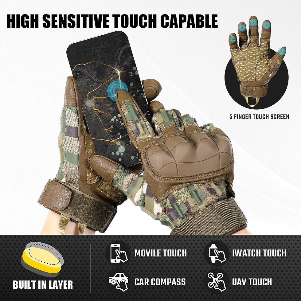 Thumbnail: Touch Screen Tactical & Cycling Gloves with PU Leather