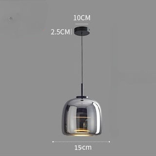 Thumbnail: Modern Glass LED Cord Pendant Light for Kitchen or Bedroom