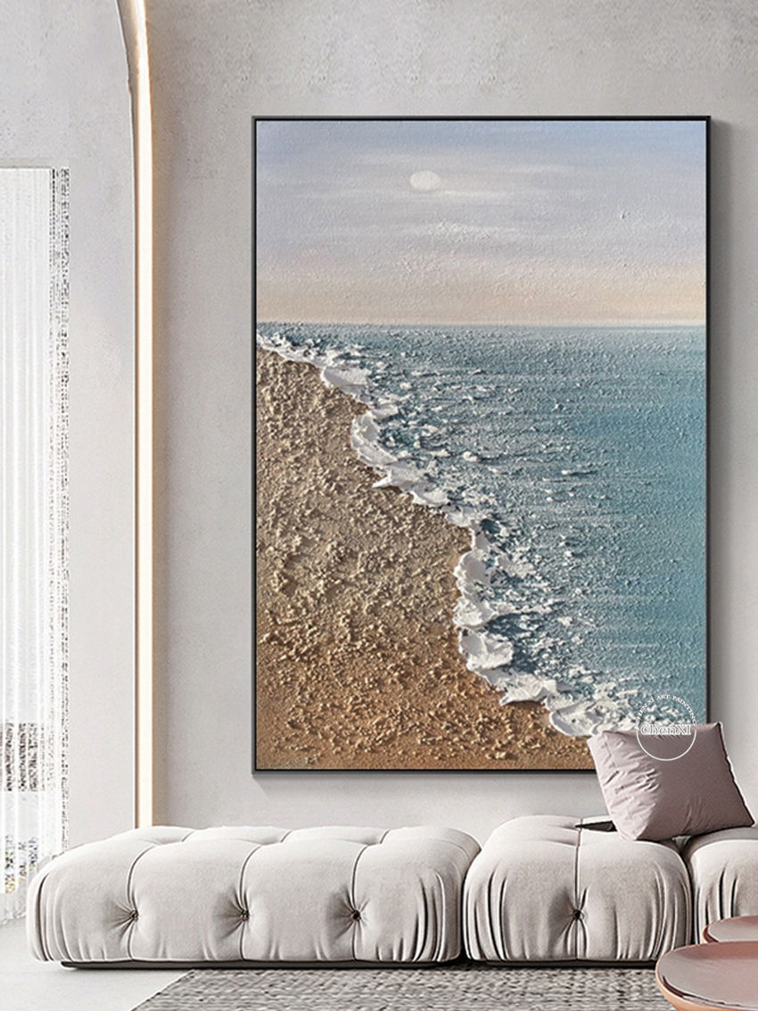 Thumbnail: Natural Sea Wave Landscape Oil Painting on Canvas