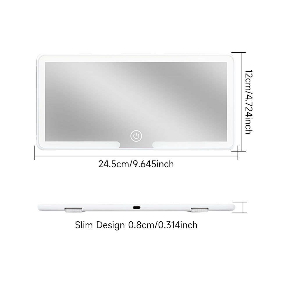 Thumbnail: Rechargeable LED Sun Visor Car Makeup Mirror
