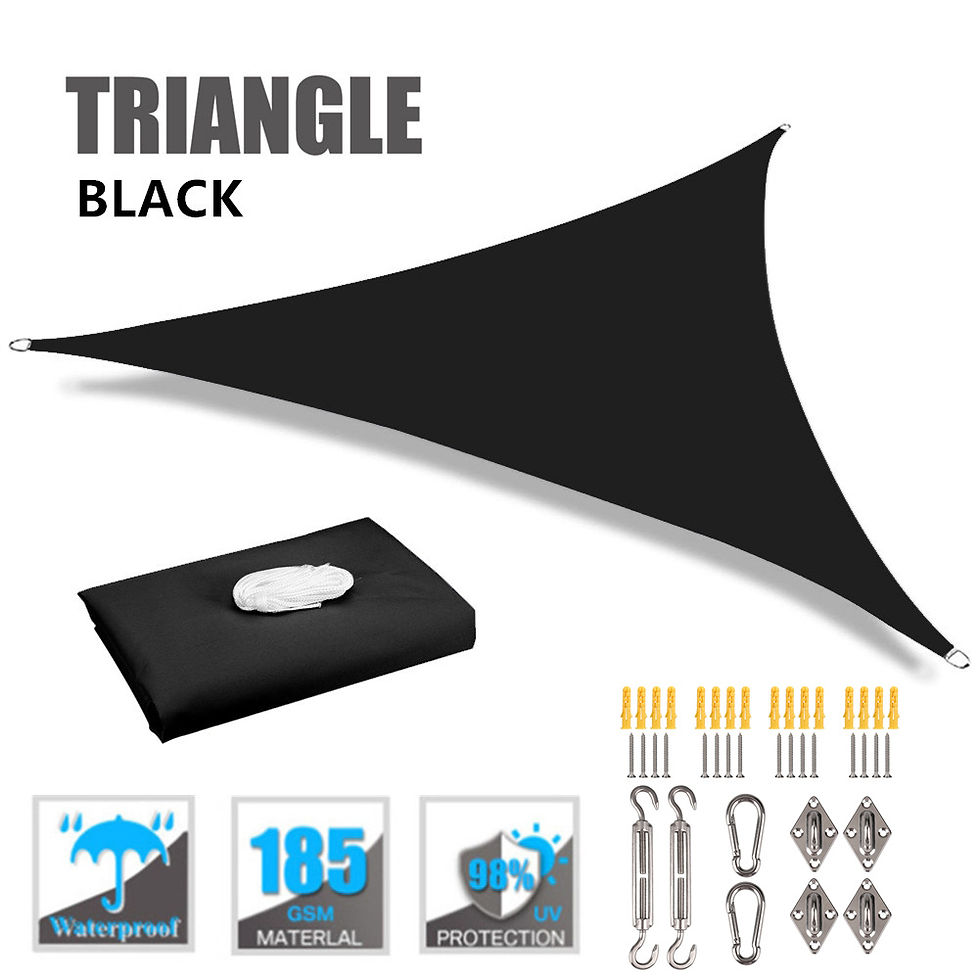 Thumbnail: Waterproof Triangle Sun Shade Sail Canopy 98% UV Block