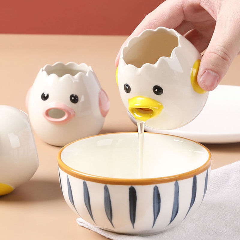 Cartoon Ceramic Egg White and Yolk Separator