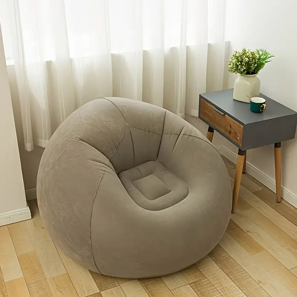 Thumbnail: Portable Inflatable Flocked Lazy Sofa Chair