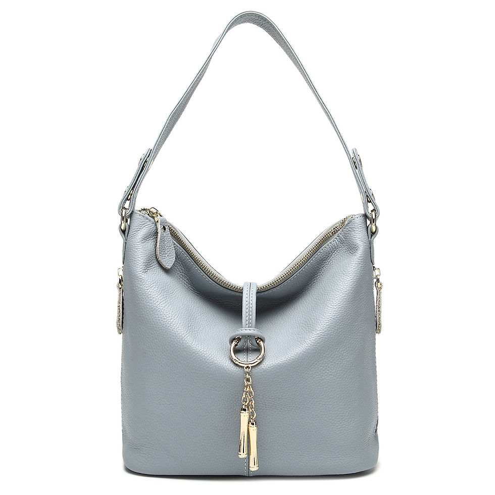 Thumbnail: Zency Elegant Red Genuine Leather Hobo Handbag