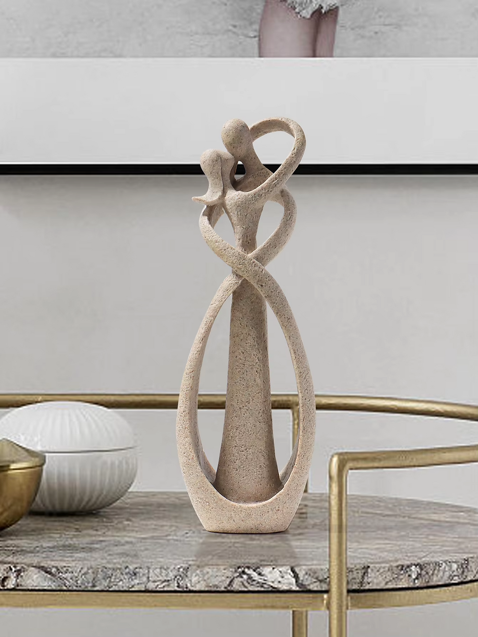 Thumbnail: Nordic Embracing Couple Sculpture