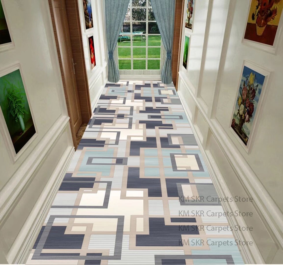 Thumbnail: Geometric Long Hallway Corridor Runner Rug