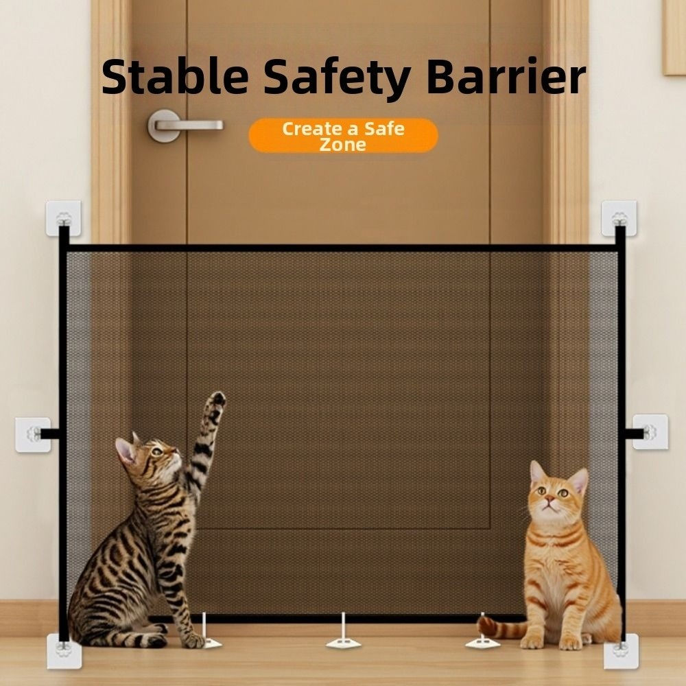 Portable Retractable Folding Mesh Pet Safety Gate