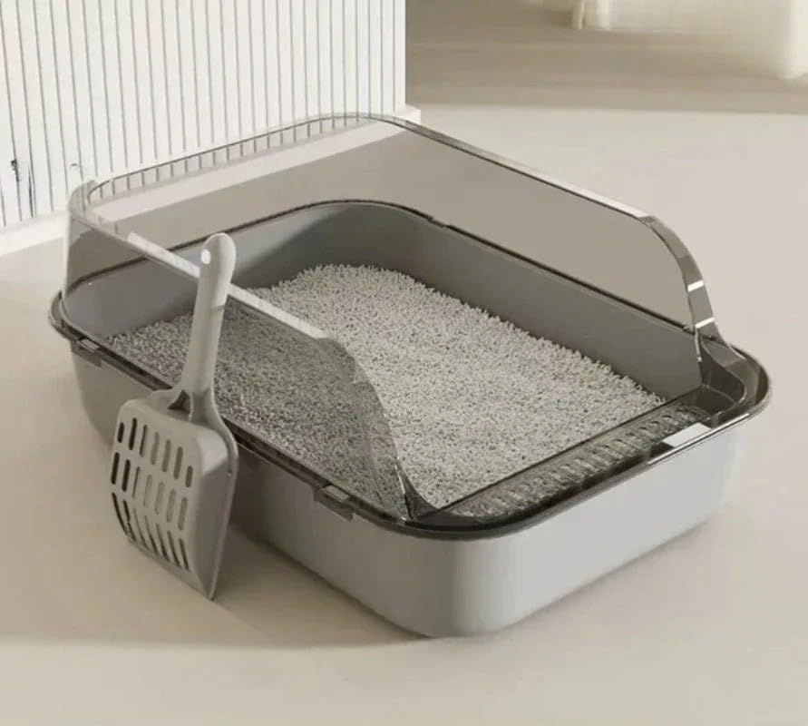 Semi-Enclosed Splashproof Cat Litter Box