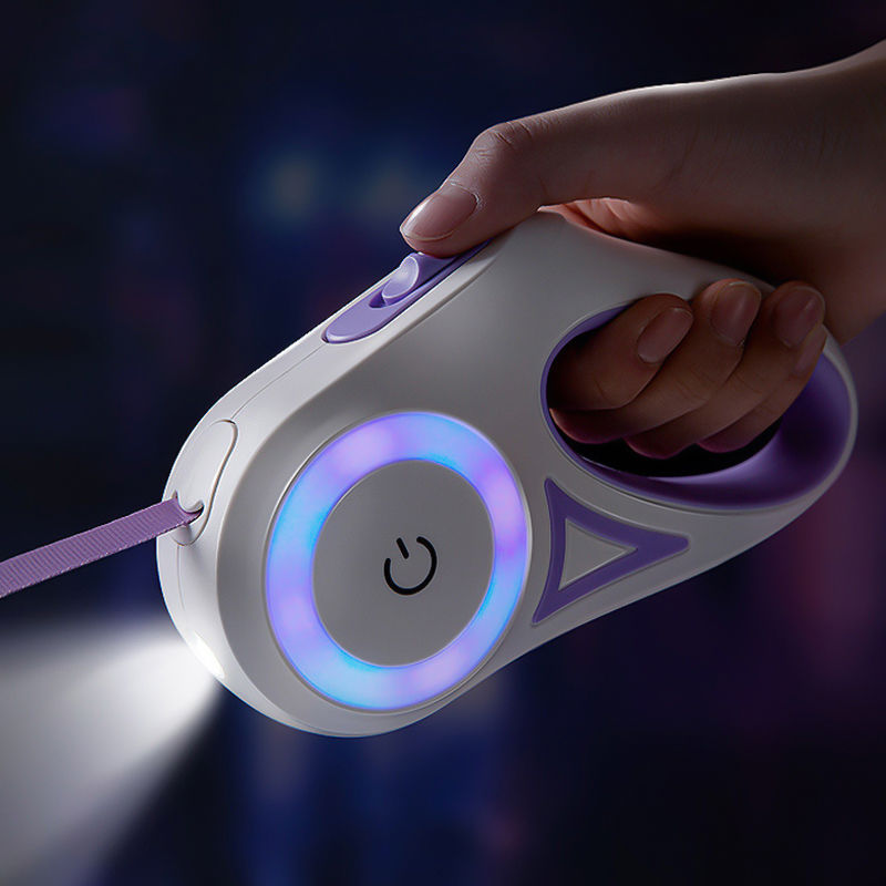 Thumbnail: LED Retractable Dog Leash with Built-In Light
