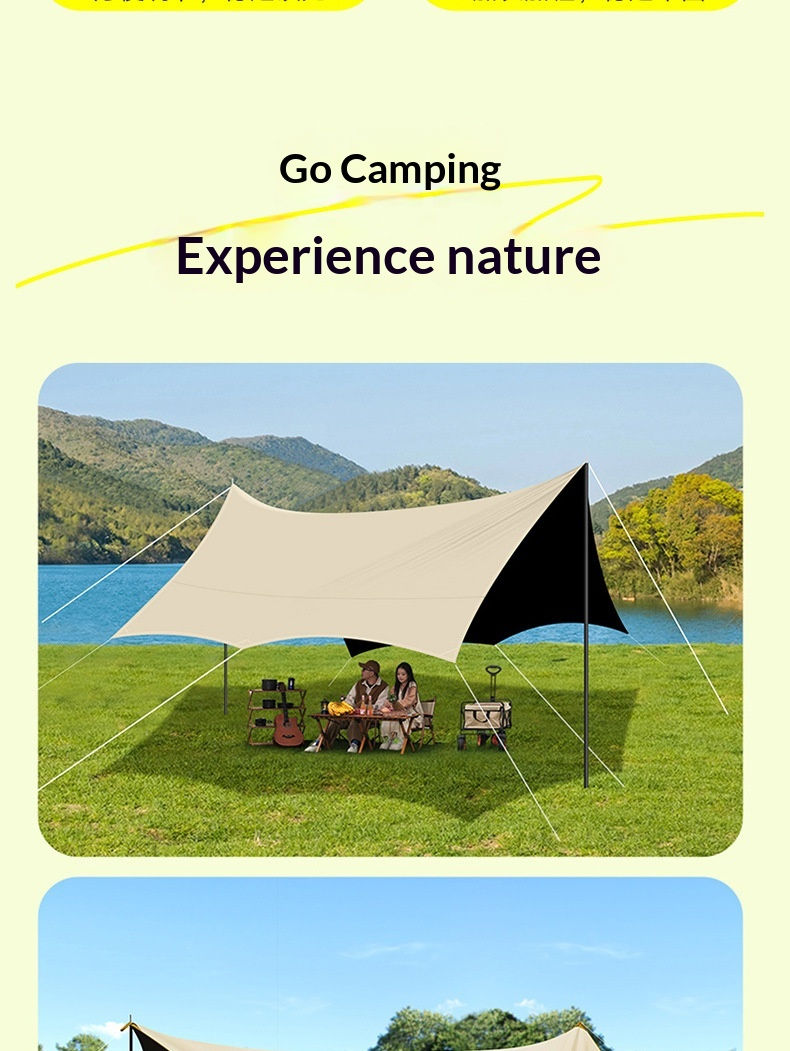 Thumbnail: Heavy Duty Waterproof Camping Sunshade Tarp with UV Protection