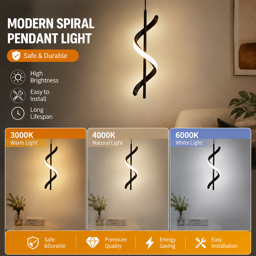 Thumbnail: Modern Rotating LED Pendant Chandelier