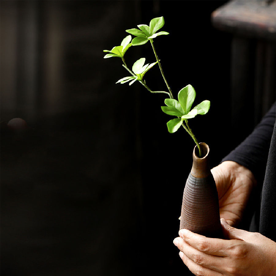 Thumbnail: Retro Rough Pottery Mini Ceramic Flower Vase