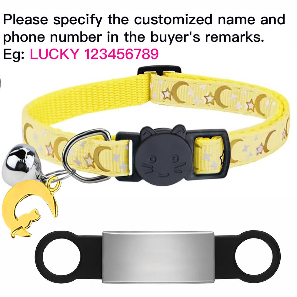 Thumbnail: Customised Glow Cat Collar with Free Engraved ID and Bell