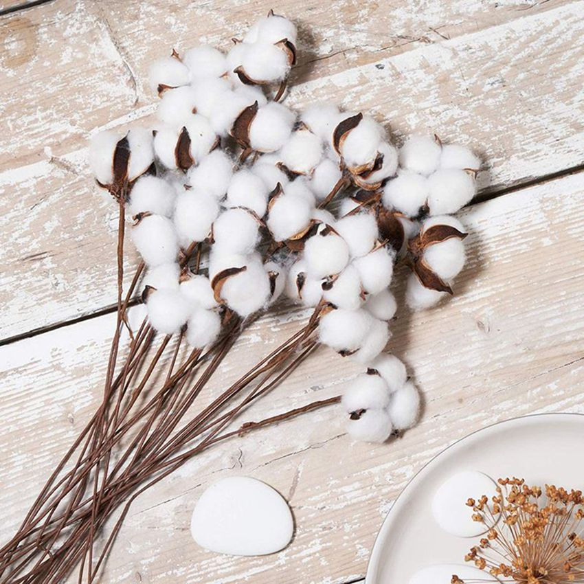 Thumbnail: Artificial Cotton Floral Spray for Home and Wedding Decor