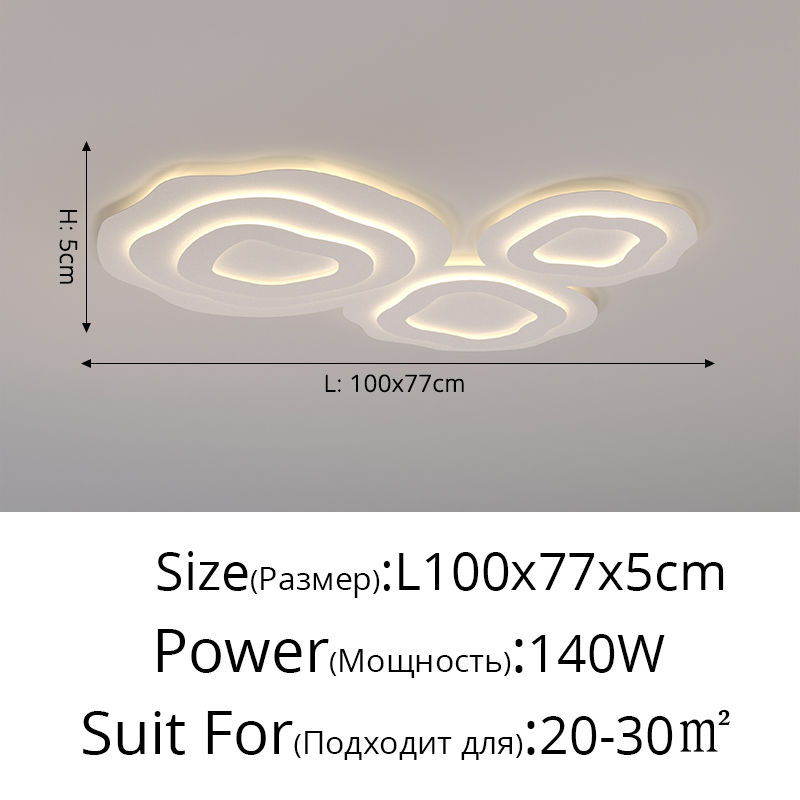 Thumbnail: Modern Contemporary LED Aluminium Cloud Chandelier