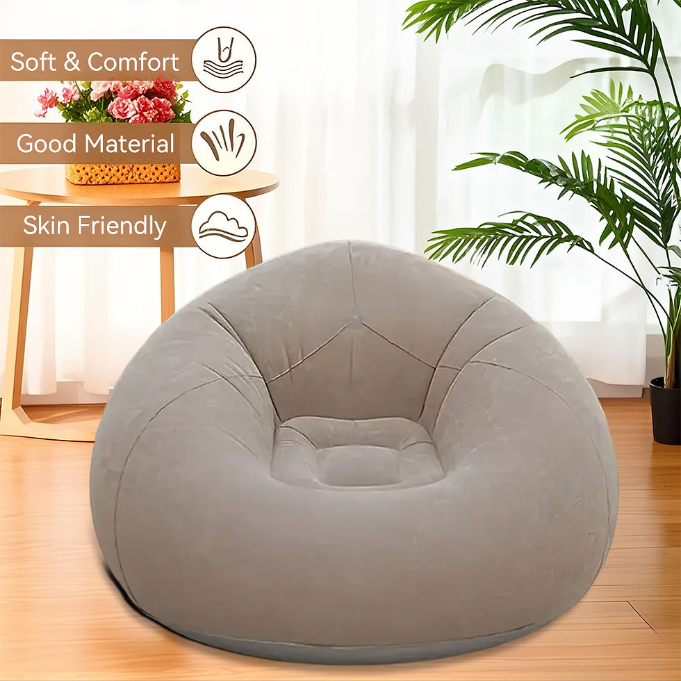 Thumbnail: Portable Inflatable Flocked Lazy Sofa Chair