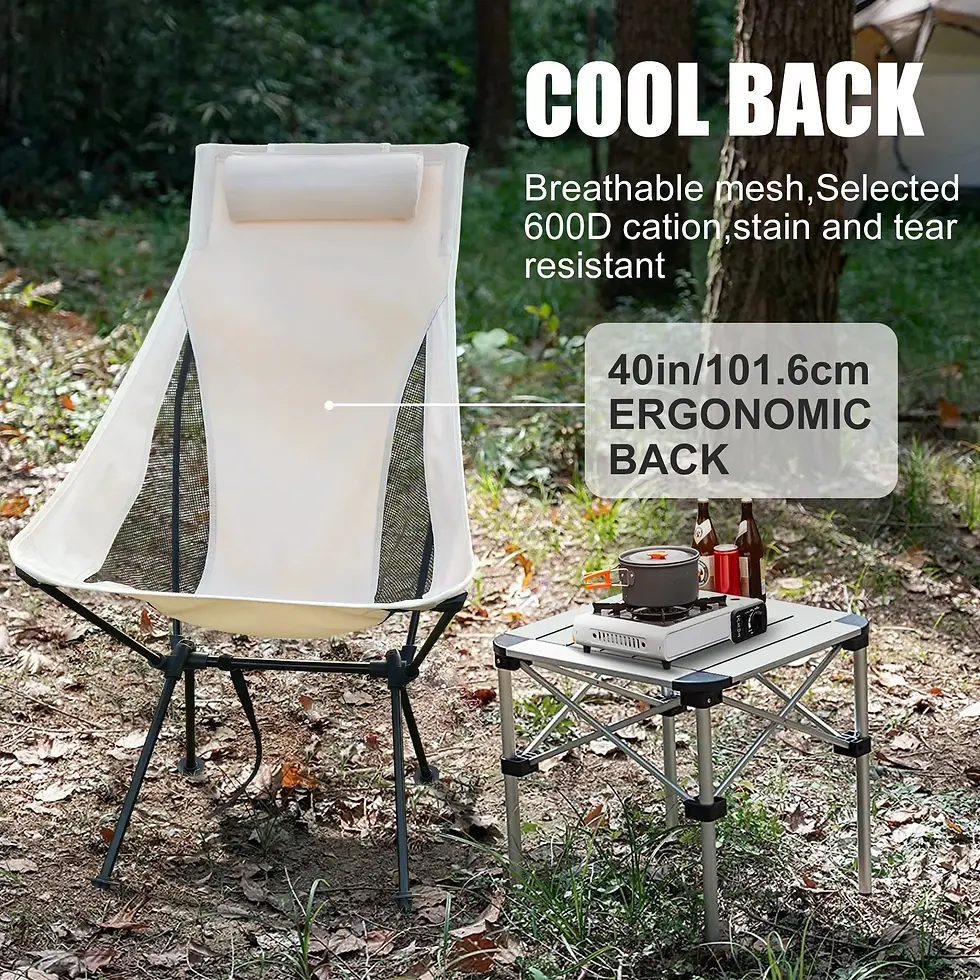Thumbnail: Westtune Portable Folding Camping Chair with Headrest