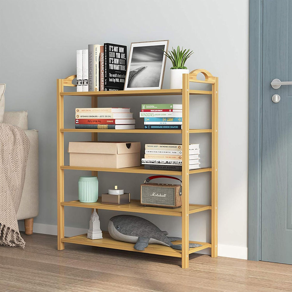 Thumbnail: 5-Tier Bamboo Shoe Rack Storage Unit Organiser