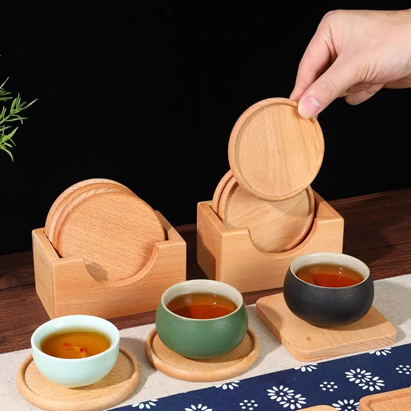 Thumbnail: Natural Wooden Drink Coasters
