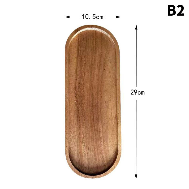 Thumbnail: Japanese-Style Solid Wood Food Tray and Dessert Plate