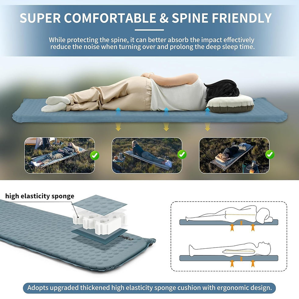 Thumbnail: Naturehike Ultralight Inflatable Air Mattress with Foam