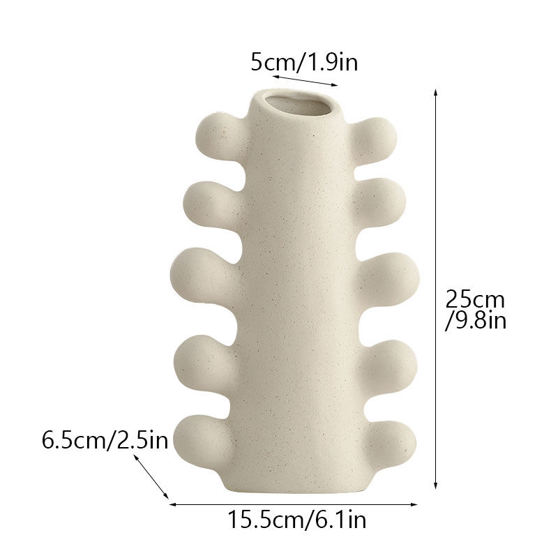 Thumbnail: CAPIRON Unglazed Ceramic Nordic Vase for Dried Flowers