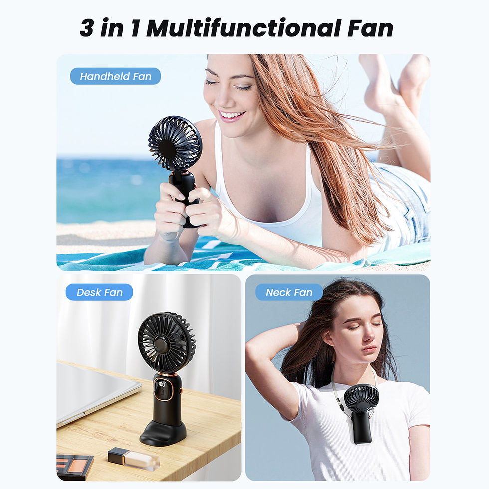 Thumbnail: ColdSky Portable Handheld Fan 4000mAh with LED Display