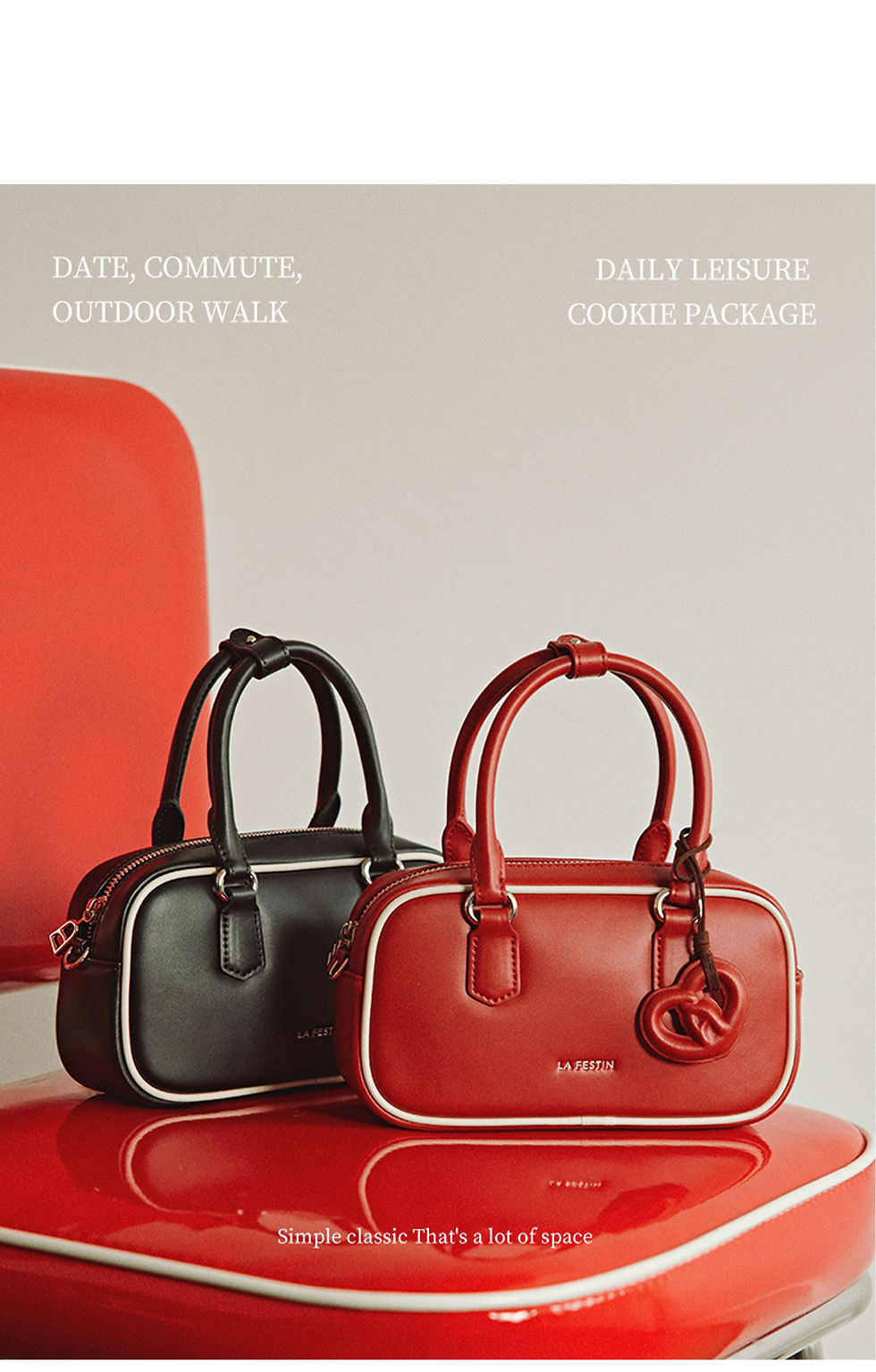 Thumbnail: La Festin Women's Split Leather Shoulder & Crossbody Handbag