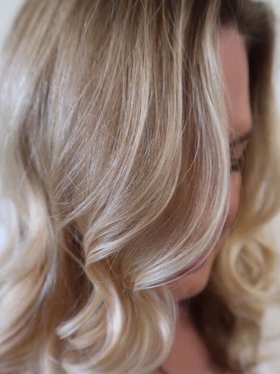 Pearl Blonde Highlighted Hair