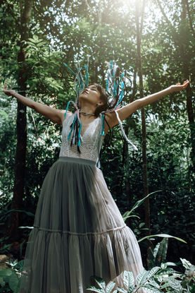 hair flip outdoors boudoir