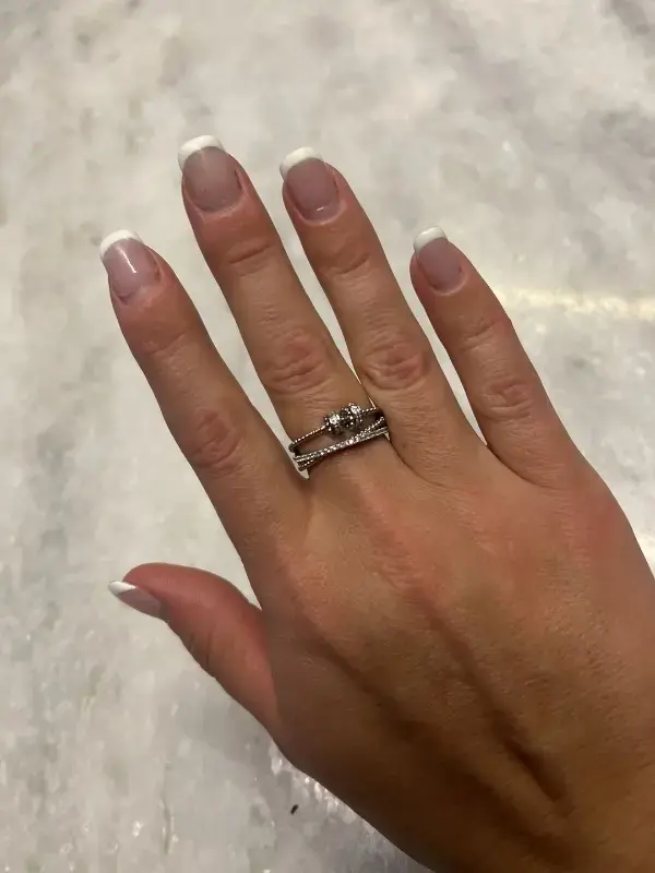 Thumbnail: To My Daughter Anxiety Relief Ring – Spinning Comfort Ring with Crystal Detail