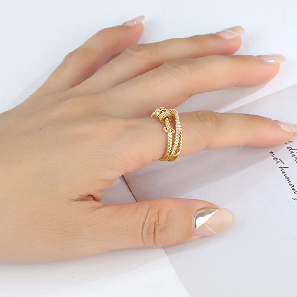 Thumbnail: To My Daughter Anxiety Relief Ring – Spinning Comfort Ring with Crystal Detail