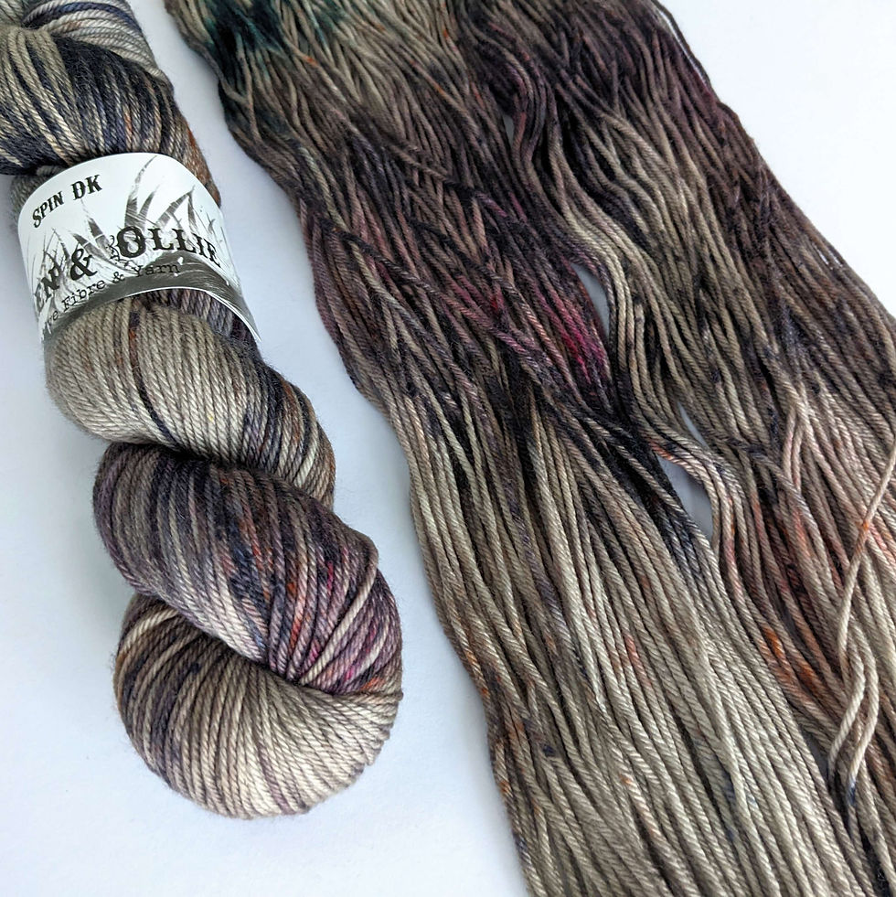 Thumbnail: Hand dyed 8 ply Yarn Spin DK Blackcurrant - Wren & Ollie