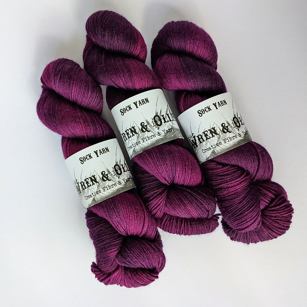 Thumbnail: Hand dyed Yarn Australia Boysenberry Sock Yarn