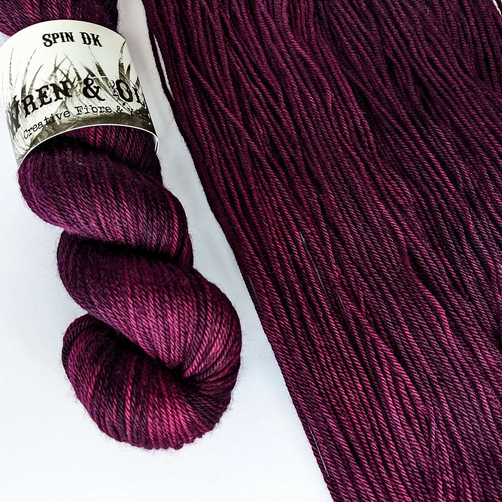 Knitting Yarn Hand dyed Spin DK Boysenberry