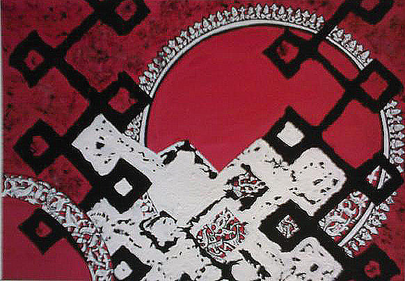 Ethnic Red Print