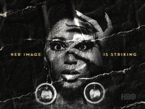 Donyale luna documentary trailer graphics for HBO