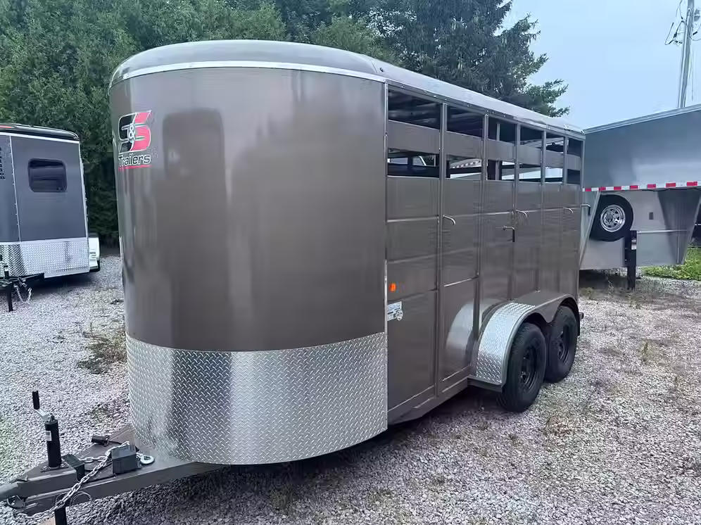 2026 S&S 16' Beige Livestock Trailer