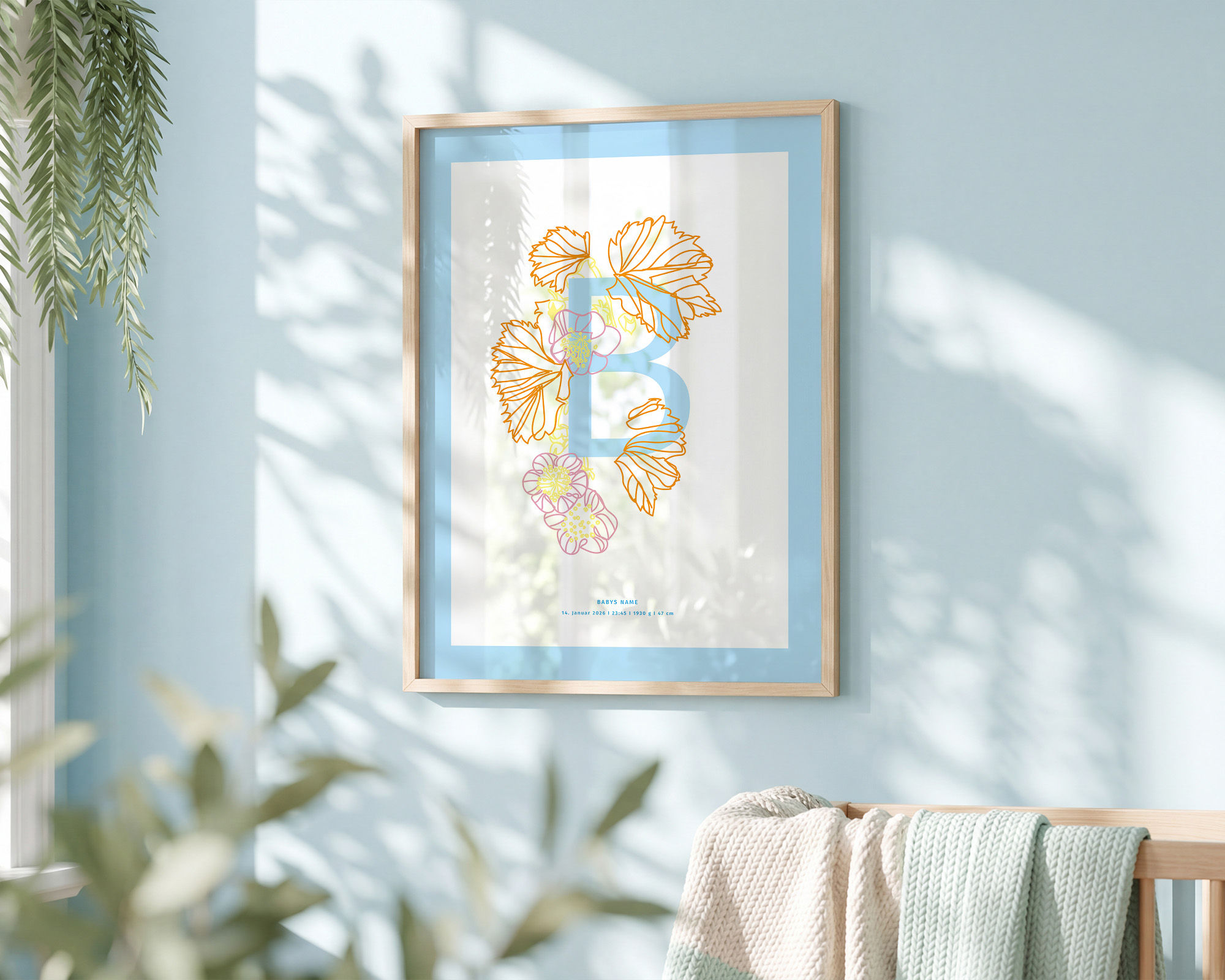 Personalisiertes Buchstabenposter Y