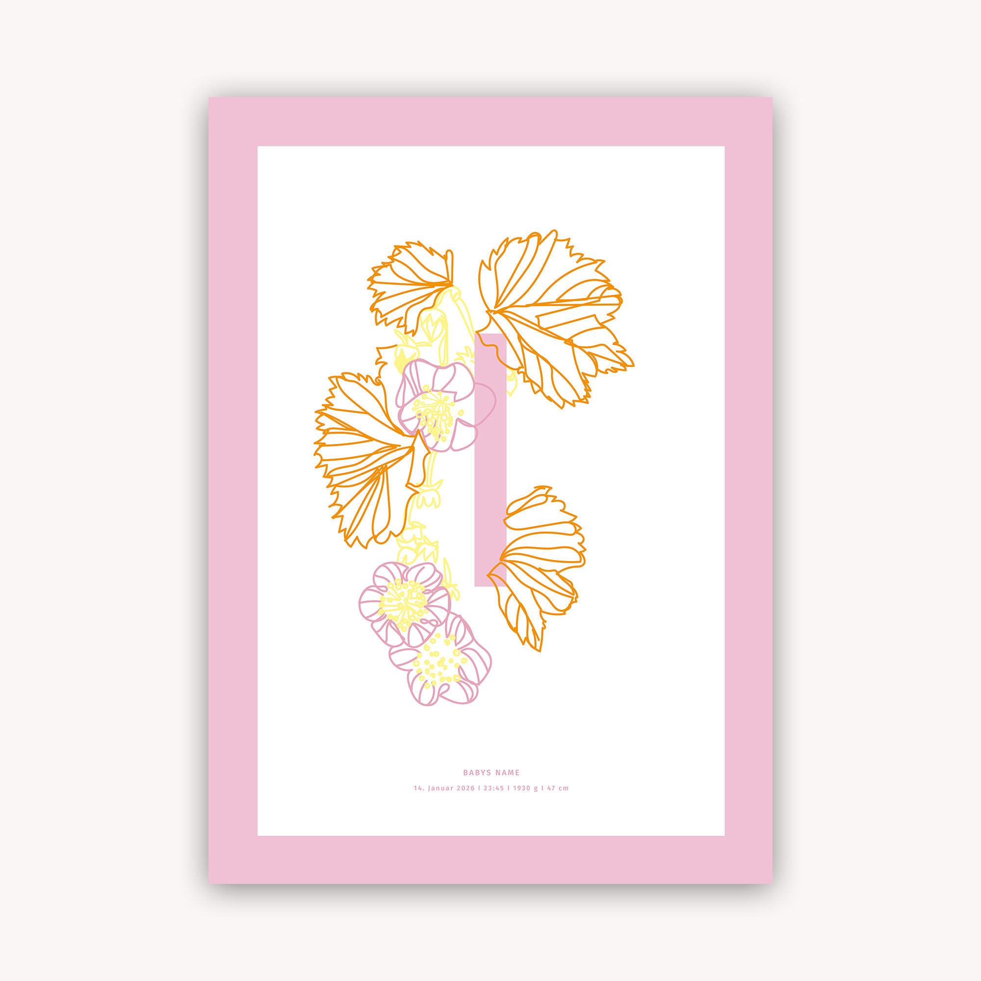 Personalisiertes Buchstabenposter I