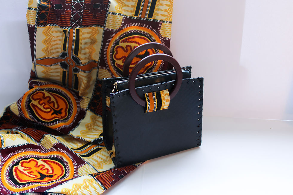 Thumbnail: The New Classic - Regal Golden Kente Detail Handbag