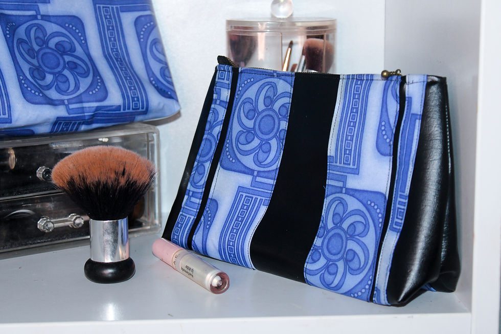 Thumbnail: Everyday Bag Duo | Blue Geometric (Cosmetic / Toiletries set)