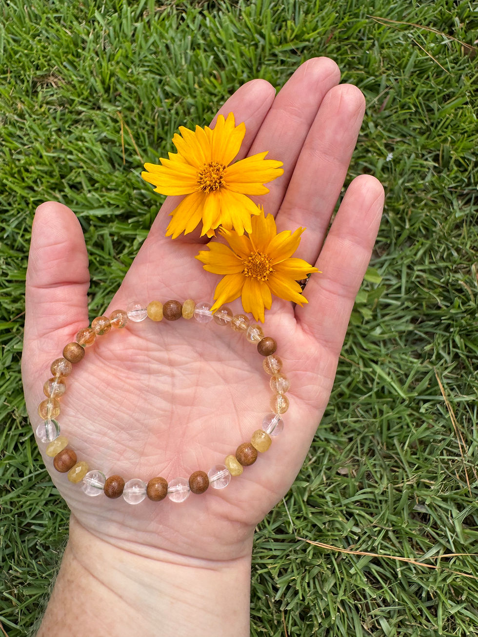 I created this I AM Energized and Empowered bracelet in celebration of the summer solstice.