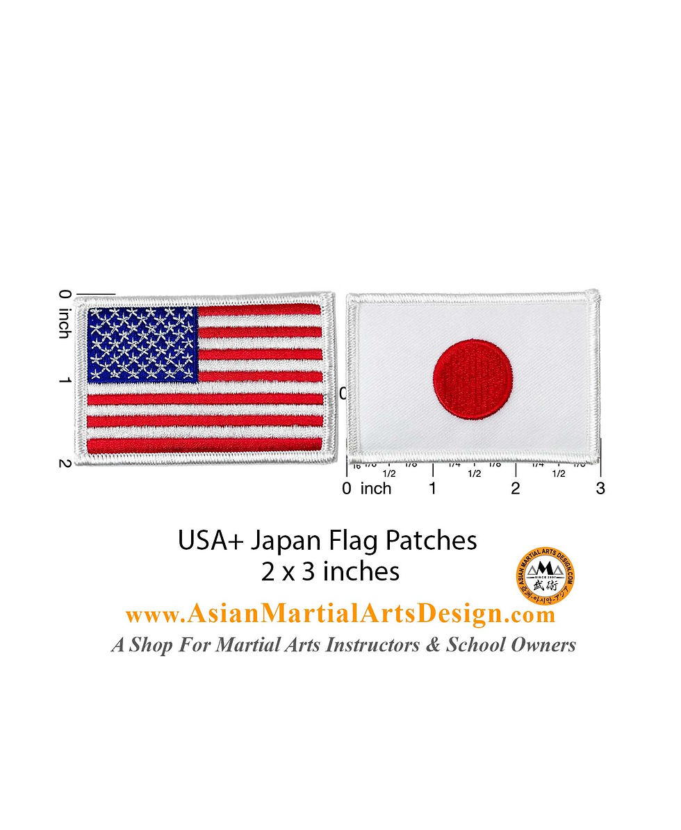 2 x 3 USA + Japan Flag Patch